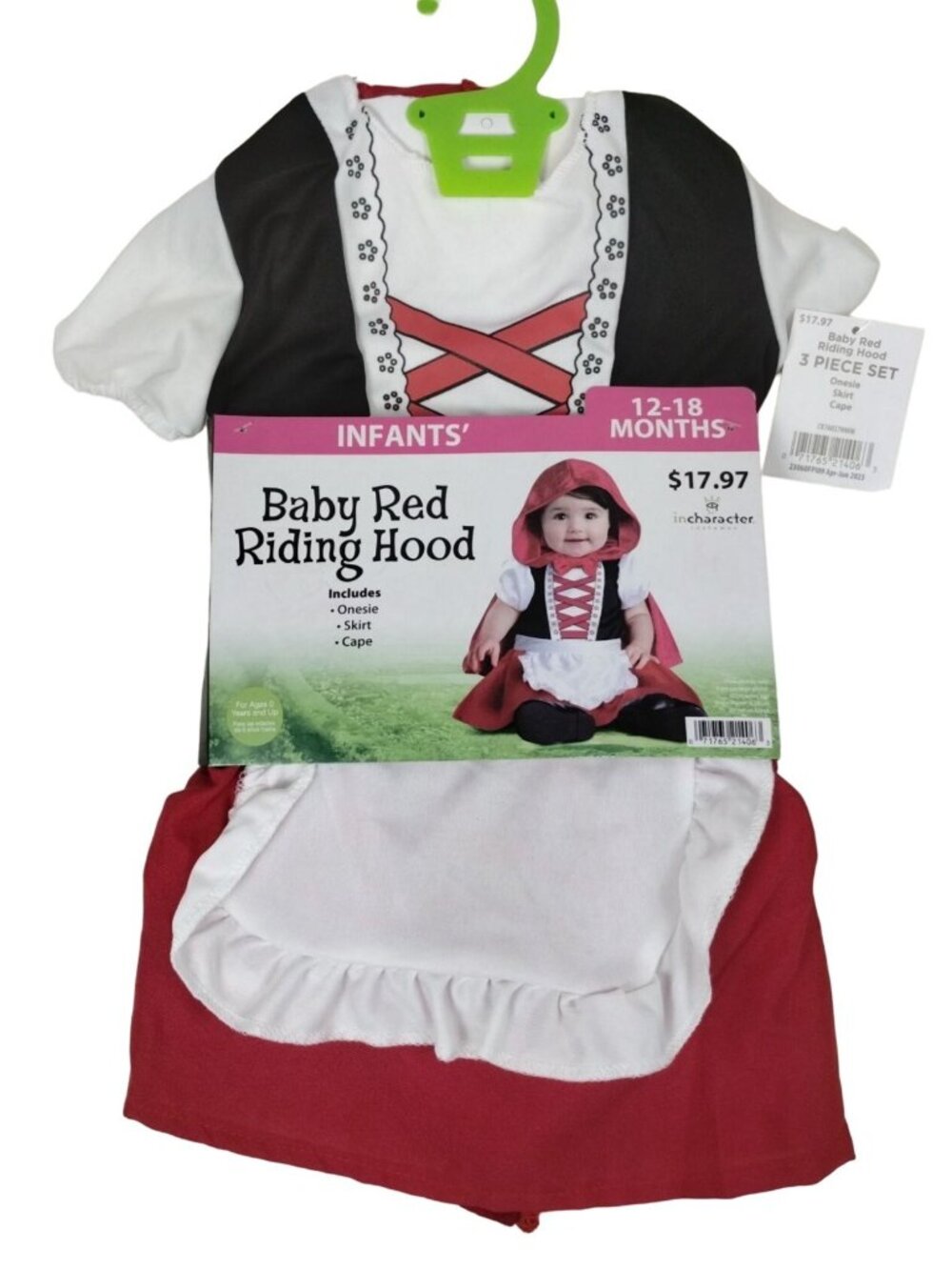 InCharacter Infant Girls 12 to 18 Months Baby Red Riding Hood Halloween Costume